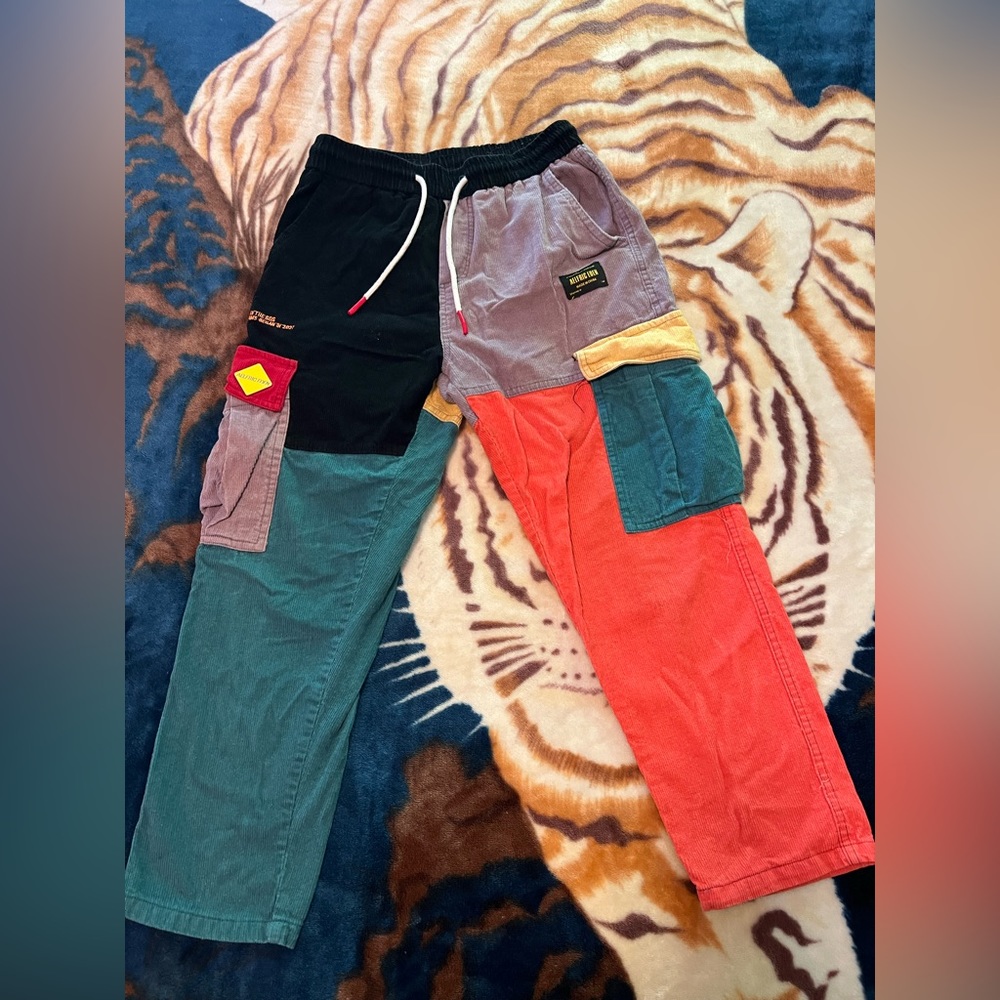 COPY - Aelfric Eden “Back to 90s” Patchwork Color Block Corduroy Pants - Size M - Picture 5 of 7